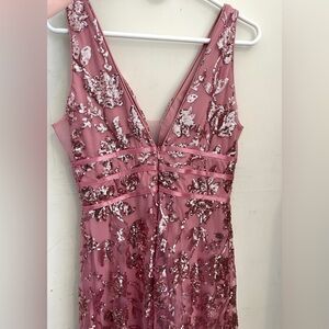 Pink Blush Floral Embroidered Dress